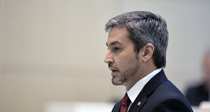Mario Abdo Benítez, presidente del Congreso de Uruguay durante su visita a Moscú