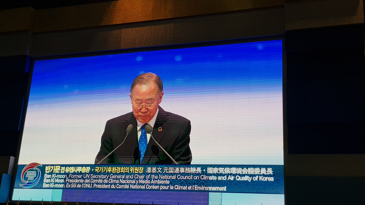 Sr. Ban Ki-Moon, ex Secretario General de la ONU habla en la Cumbre