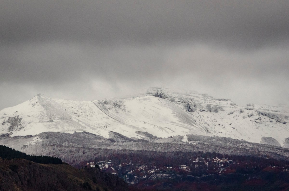 Las primeras nevadas en el cerro Chapelco. Foto: Patricio Rodríguez