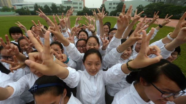 El "gaokao" puede definir la vida de los estudiantes. (Yangzhou, China, 2019).