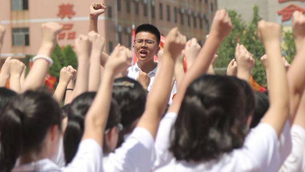 El "gaokao" es decisivo en la vida de un estudiante chino. (Hengshui, China, 2018).