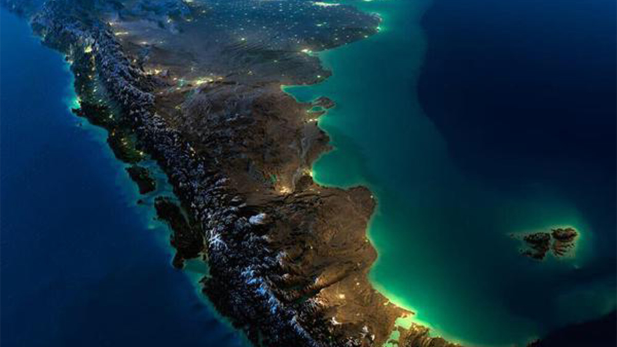 Foto satelital de las Islas Malvinas