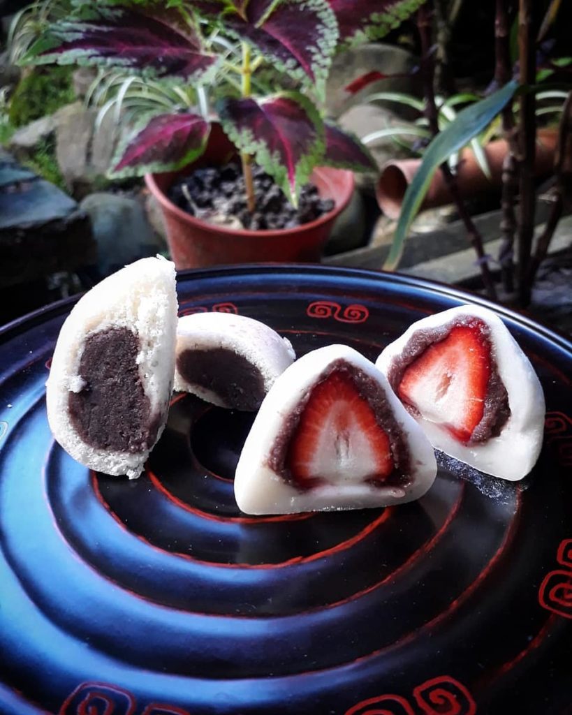 Daifuku, el mochi con frutilla. Foto: Gentileza Wagashi Pastelería