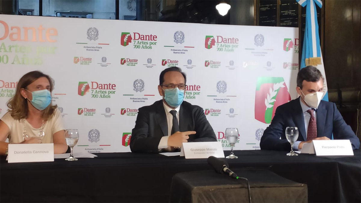 La Embajada de Italia en Buenos Aires presentó, "Dante: 7 artes por 700 años"