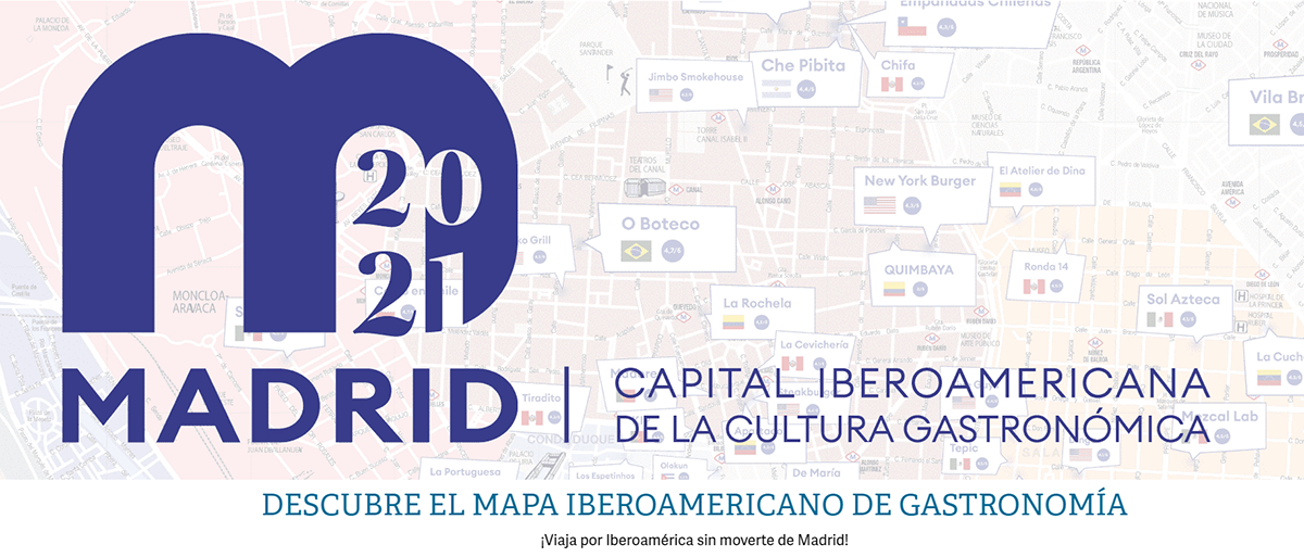 Mapa gastronómico de Madrid con destacados restaurantes iberoamericanos 