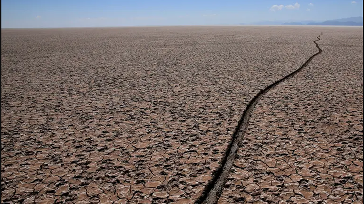 Otra dramática postal del lago Poopó en Bolivia. Foto: Reuters