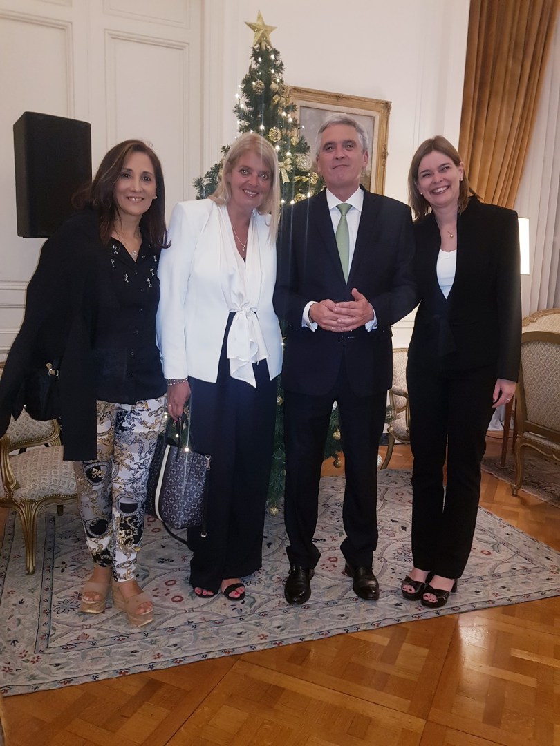 Patricia Pitaluga, Dra. Maria Florencia Dovichi directora del ENAC, Embajador de Perú y Andrea Jans de Sky Argentina
