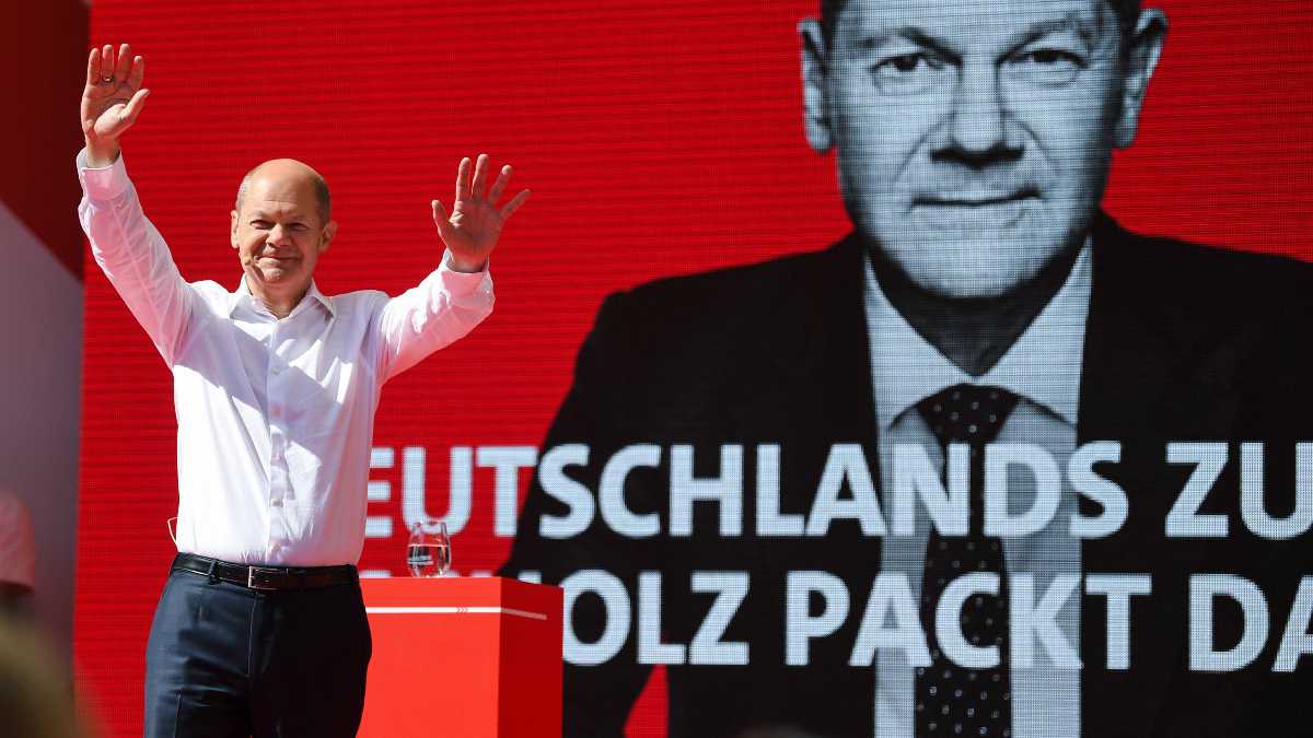 El líder del SPD y canciller de Alemania Olaf Scholz
