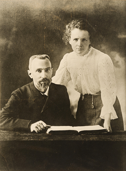 Marie Curie, con su marido Pierre.