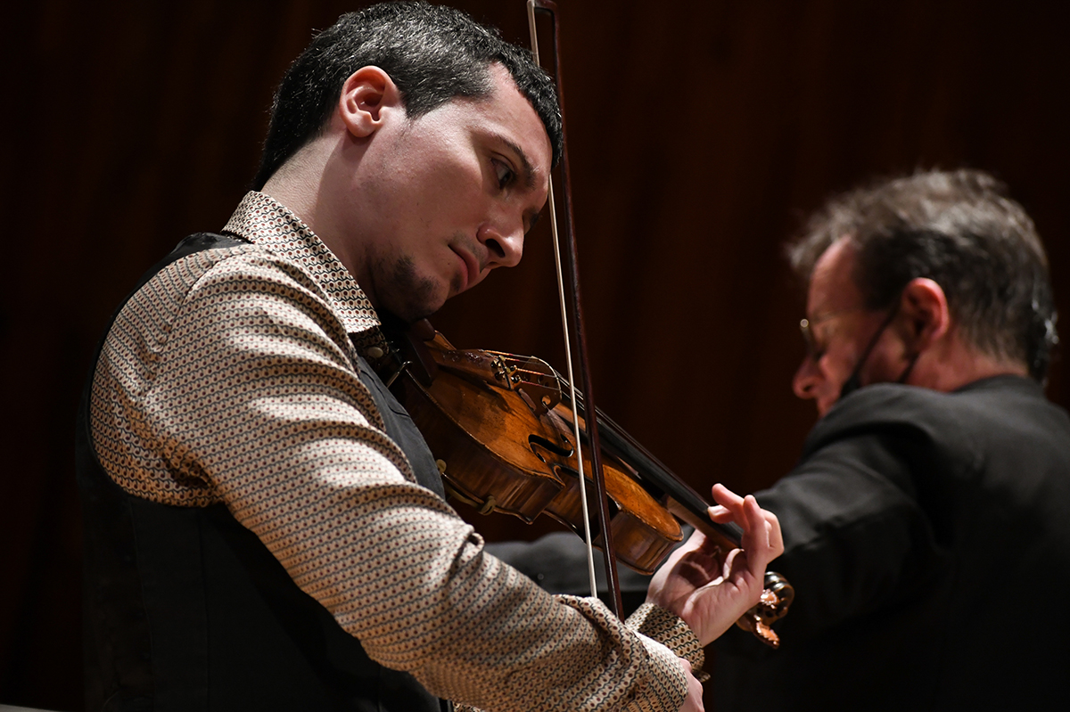 Emmanuel Siffert y Manuel Quiroga en pleno concierto - Foto "Georgina García- DNOE"