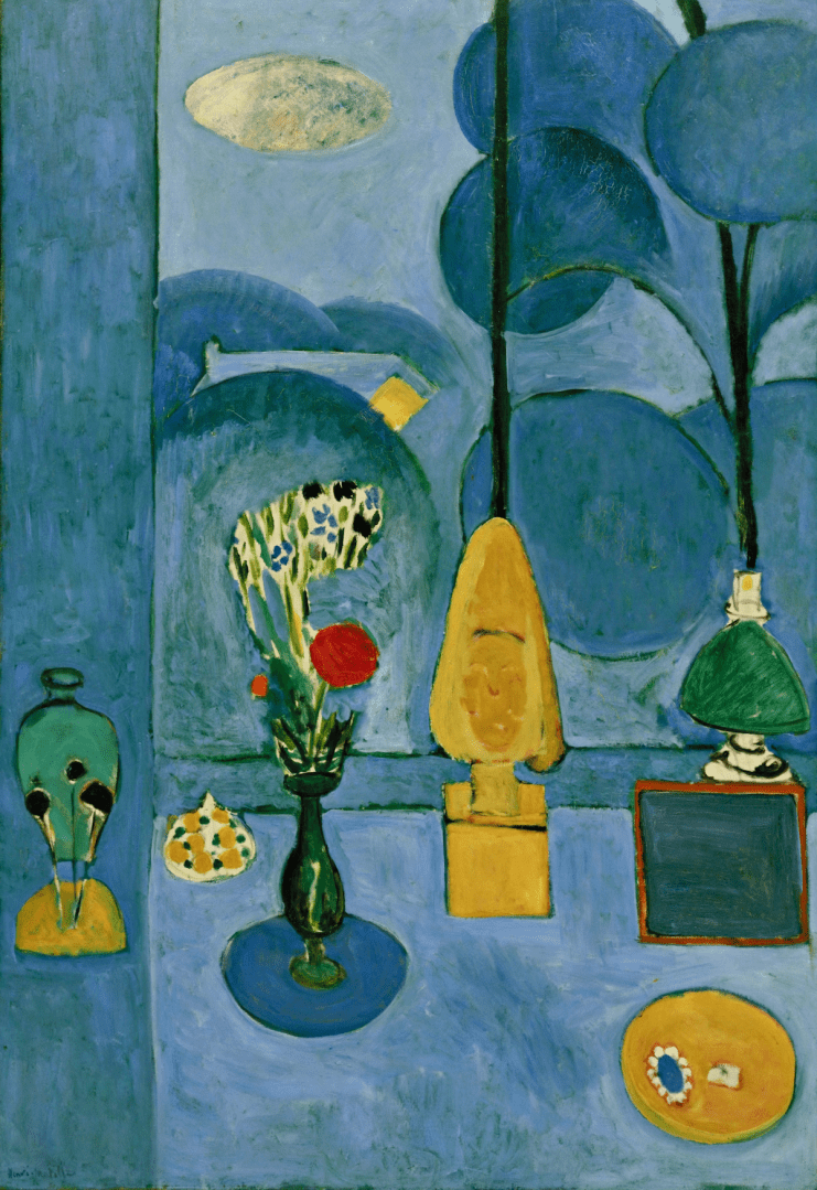 Henri Matisse, La ventana azul, 1913<br>© Estate H. Matisse, Imagen digital, Museo de Arte Moderno, Nueva York / Scala, Florencia<br>