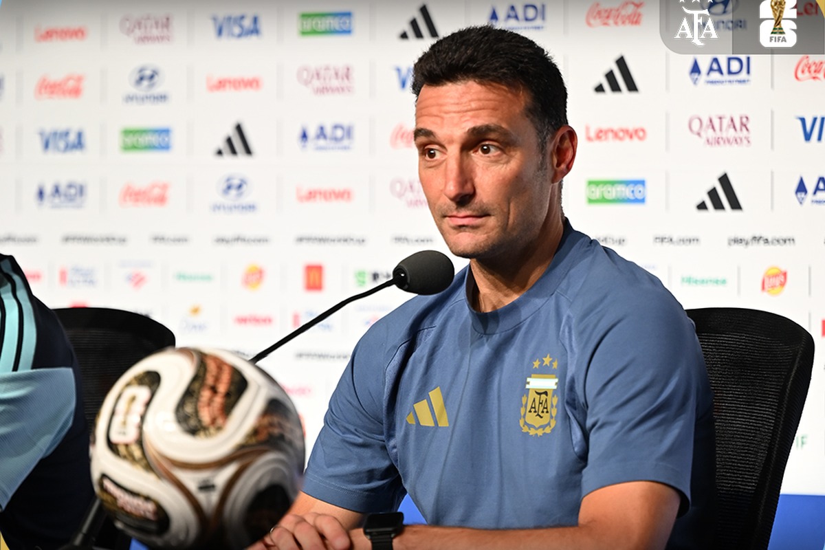 Lionel Scaloni en conferencia de prensa durante el Mundial 2026
